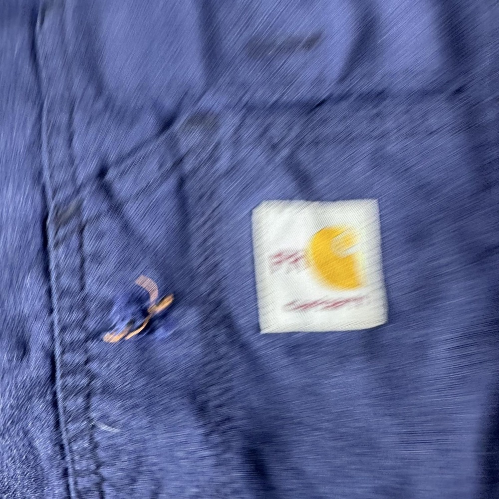 Carhartt FR Shirt Mens L Blue Flame Resistant Button Up Venture LNG Loose Fit - Picture 2 of 13